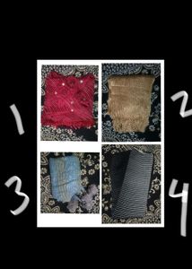 4 Women's party wear Scarves/Dupattas