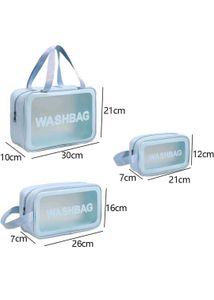 Set of 3 Clear Cosmetic Bags