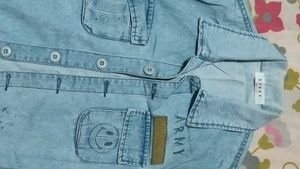 Stylish Light Blue Denim Shirt