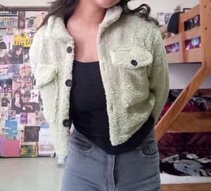 Cozy Sherpa cropped Jacket