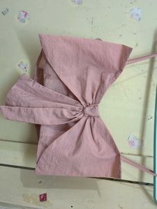 Pink Wrap Style Blouse