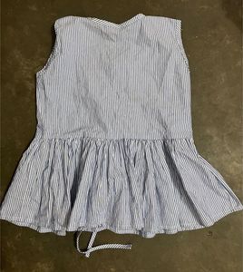 Blue Striped Peplum Top