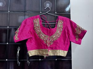 Vibrant Pink Embroidered Blouse