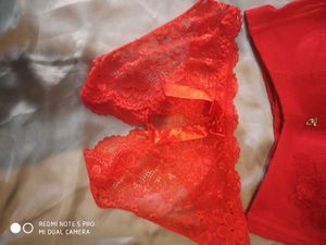 Red Lace Bra and Panty Set