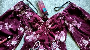 🌼🍃AESTHETIC FLORAL RUFFLE MINI FOR WOMEN