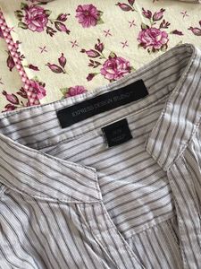 Striped Button-Up Blouse