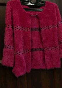 Cozy Pink Fuzzy Cardigan