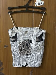 Newspaper Print Tube Top