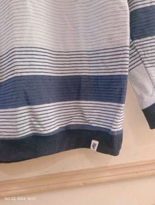 Beautiful Mixed Blue Colour Strip Sweater For Men