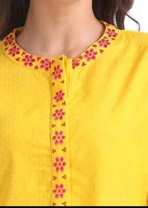 Yellow Embroided top