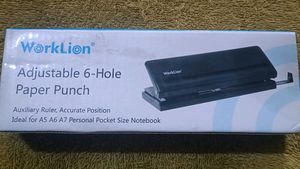 WorkLion Adjustable 6-Hole Paper Punch