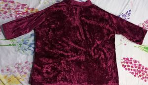 Burgundy Velvet Top