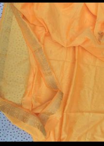 Vibrant Yellow Cotton Saree with Ornate Border