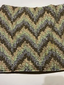Chic Chevron Pattern Mini Skirt