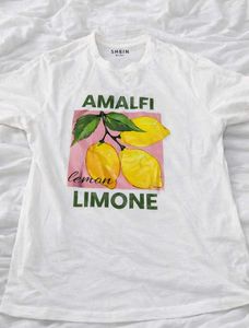 White Amalfi Lemon Graphic T-Shirt
