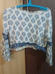 Boho Print Crop Top