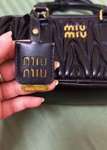 Miu-Miu Black Quilted Leather Ba