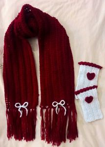 Handmade Scarf and handwarmer
