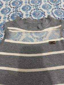 Knit Striped Sleeveless Top