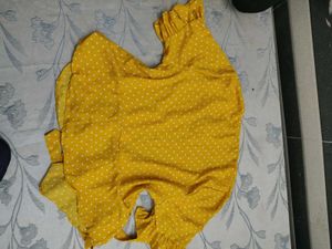 Yellow Polka Dot Vintage Wrap Top