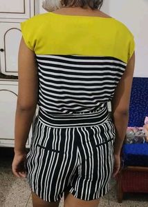 H&amp;M Striped Summer Romper Shorts