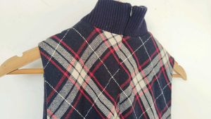 Charming Plaid &amp; Bow Sleeveless Dress for winter