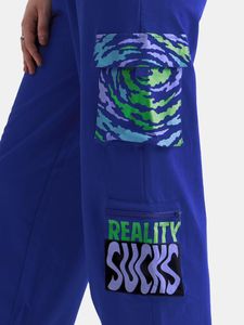 Blue Cargo Style Sweatpants