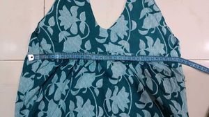 Floral halter neck short kurti