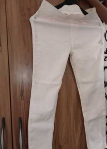 White Slim Fit Denim Jeggings (Size 9-10)