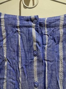 Marks &amp; Spencer - White &amp; Blue Striped Top