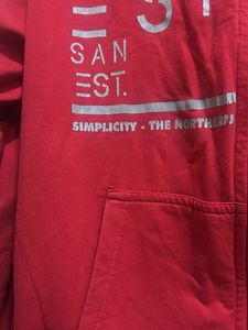 Red Esprit Zip-Up Hoodie