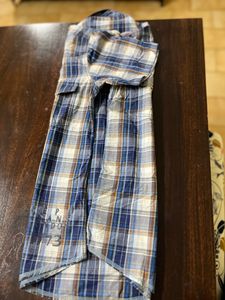 Blue Check Shirt Half Hands