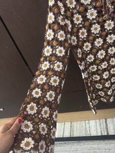 Handmade Crochet Brown &amp; White Top