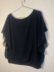Elegant Black Chiffon Blouse
