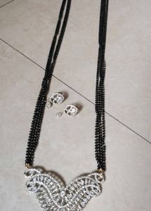 Designer Mangalsutra &amp; Earrings Set