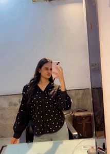 Stylish Black Shirt with rinestones work