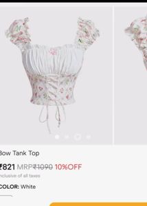 Floral Corset Bow Tank Top