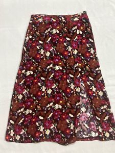 Floral Midi Skirt with Slit