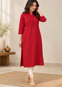 Elegant Red Kurta
