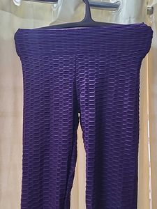 Textured Purple Gym sexy Leggings