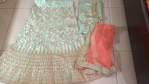 semi stitched Exquisite Embroidered Lehenganga Cho