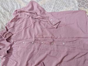 Chic Pink Oversized Collared Shirt