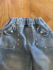 Cute Embellished Wide Leg Jeans