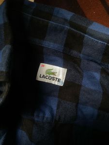 Lacoste Blue &amp; Black Checkered Shirt