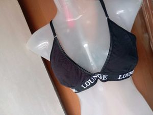 Lounge Black Bra &amp; Thong Set