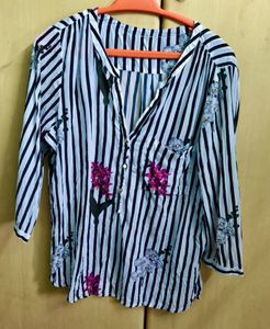 Striped Floral Top