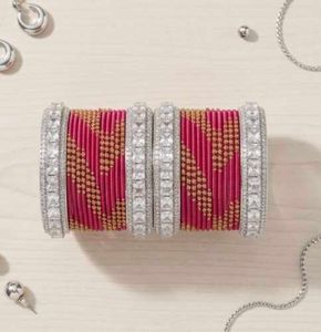 Exquisite Bridal Bangles and Earrings Set