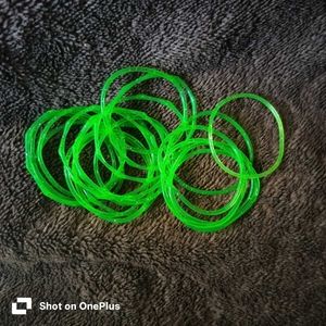 silicon Neon Green Bangles