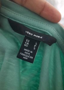Sea green cotton T shirt