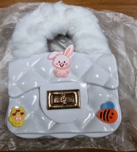 Cute White Jelly Bag with Charms